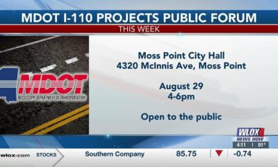 MDOT hosting open forum to discuss I-10 widening and improvement project in Jackson Co.