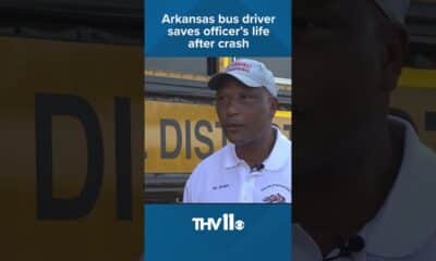 Arkansas bus driver saves police officer’s life after crash