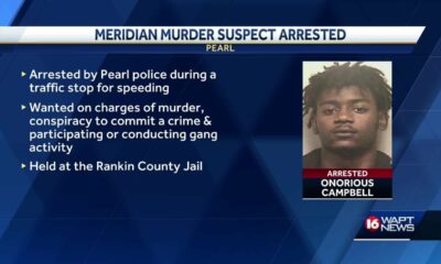 Murder suspect arrested in Pearl traffic stop