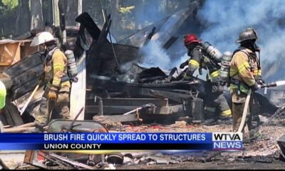 Fire quickly spread to structures in Union County