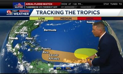 Two areas of possible tropical development in the Atlamntic