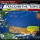 Two areas of possible tropical development in the Atlamntic