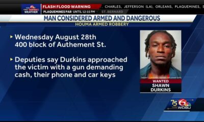 'Armed' and 'dangerous' suspect wanted in Houma