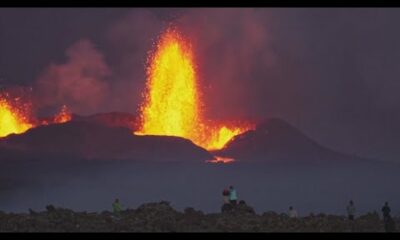 Tourists flock to Iceland to see erupting volcano