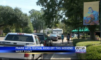 Vendors set up for 46th Prairie Arts Festival