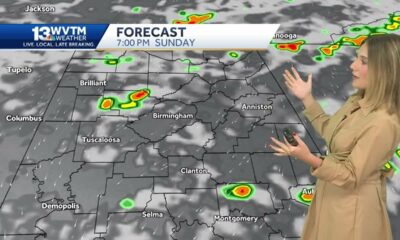 Scattered storms Sunday, drier on Labor Day. Alabama's weather favors a wetter pattern into Septe...