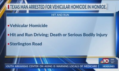 Texas man accused of vehicular homicide in Monroe; hit and run