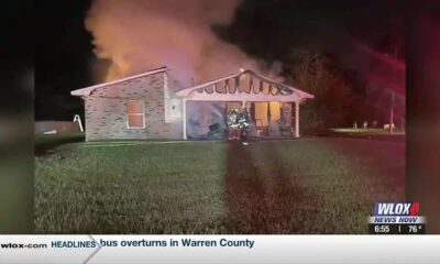 Fire crews battle overnight house fire in Gulfport