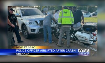 Police officer airlifted following crash in Grenada