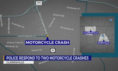 Clarksville police respond to two motorcycle crashes