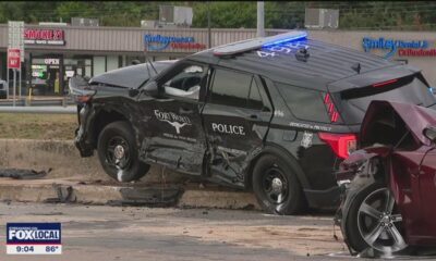 Fort Worth officer hurt in major crash