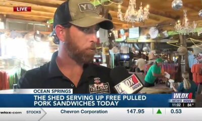 LIVE: The Shed serving up free pulled pork sandwiches on Labor Day