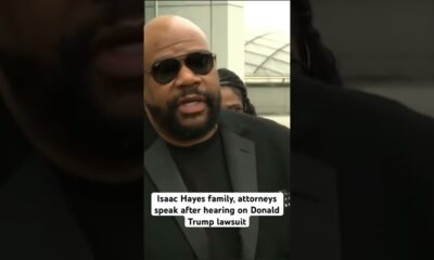 Family of Isaac Hayes speaks after hearing on Donald Trump lawsuit