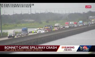 Tow truck crash snarls traffic on the Bonnet Carre Spillway