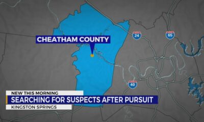 Search for suspect after pursuit in Cheatham County