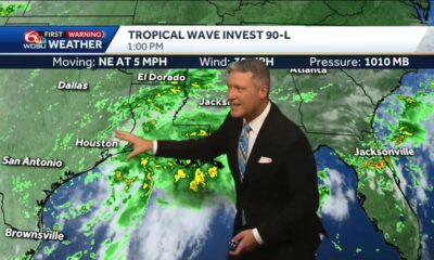 Tracking rain associated with Invest 90-L and a continued flood threat