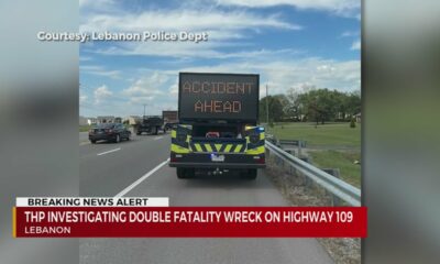 2 people dead, traffic delayed on Highway 109 following Wilson County crash