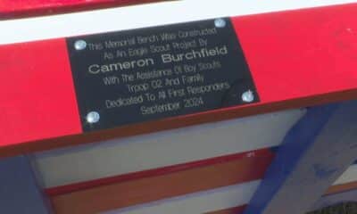 A local Eagle Scout makes a bench for fire station