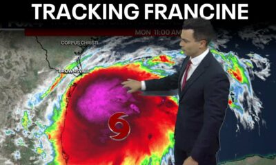 Tropical Storm Francine's path