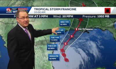 Tropical Storm Francine forms Monday, Sept. 9. Louisiana impacts expected