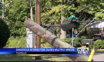 Residents say intersection where log truck crashed into pole is dangerous