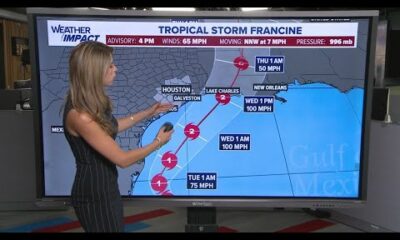 Tropical update: Tropical Storm Francine strengthens, expected to become a category 2 hurricane