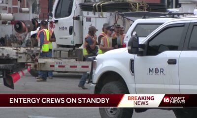 Entergy crews and contractors staging for Francine