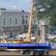 Workers removing Confederate statue in Grenada