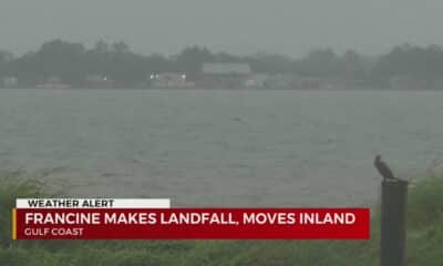 Hurricane Francine makes landfall, moves inland