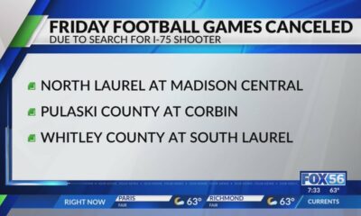 Friday high school football games canceled, rescheduled amid manhunt for alleged KY shooter Joseph C