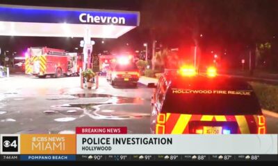 Police investigation underway after injured woman ends up at Hollywood gas station