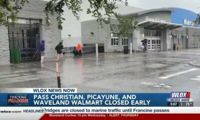 LIVE: Businesses, local Walmarts closing in anticipation of Francine's landfall