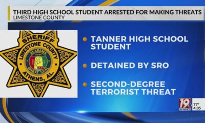 Third High School Student Arrested For Making Threats | September 12, 2024 | News 19 at 4 p.m.