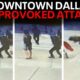 Man knocks out woman waiting at Downtown Dallas intersection, video shows