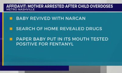 Nashville mother arrested after 8-month-old overdoses