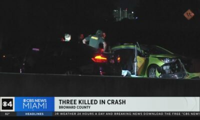 3 killed in I-595 crash in Broward County