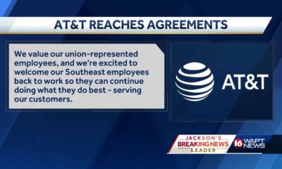 AT&T says that the company has reached a tentative agreement with its striking employees