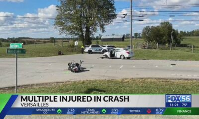 2 injured after cars and motorcycle collide in Woodford County