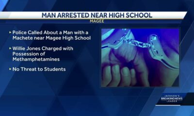 Magee police arrest man with machete