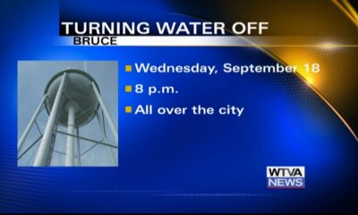 City of Bruce turning off water Wednesday