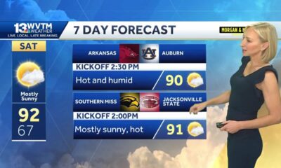 Temperatures continue to climb across Central Alabama heading into the weekend