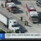 Fuel spill on I-95 in miami shuts down creates huge traffic backup