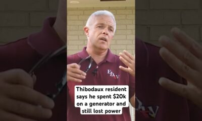 Several neighborhoods in Thibodaux were unable to run their whole house generators during Francine.