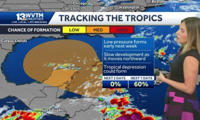 Watching the Caribbean and Gulf for Tropical development. Alabama's forecast is hot and dry for t...