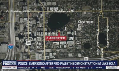 8 arrested after pro Palestine rally ends in Orlando, police say