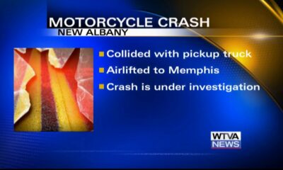 Motorcyclist airlifted after crash in New Albany