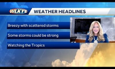 Tuesday: Scattered storms on tap