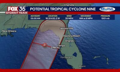 Where in Florida will projected Hurricane Helene make landfall?