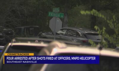 Four arrested after shots fired at officers, MNPD helicopter in southeast Nashville