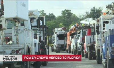 Florida Power and Light crews preparing for Hurricane Helene relief efforts